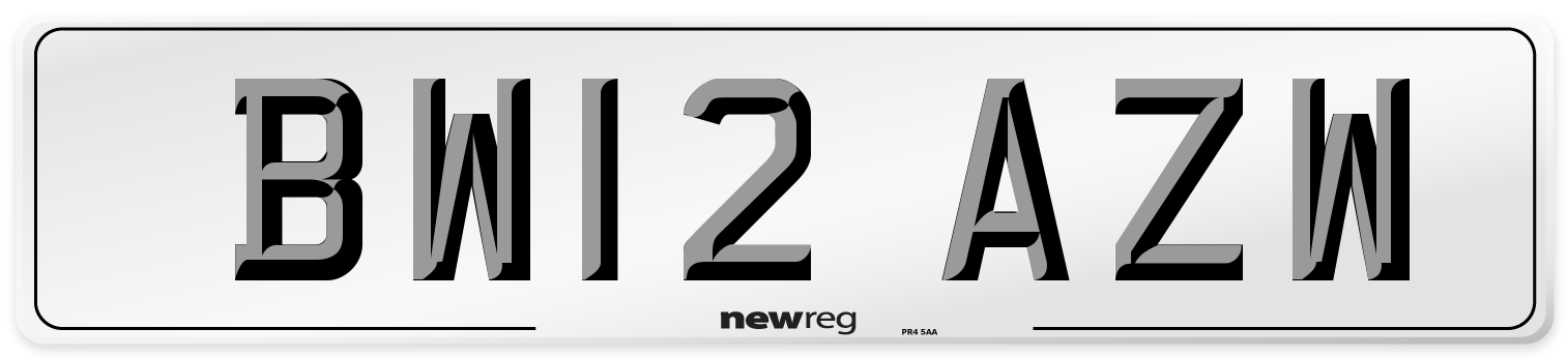 BW12 AZW Number Plate from New Reg